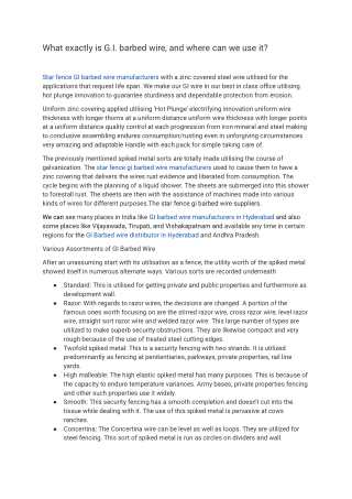 STARFENCE G.I BARBED WIRE - Google Docs