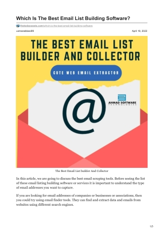 1Which Is The Best Email List Building Software