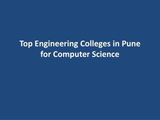 Top Engineering Colleges in Pune for Computer Science