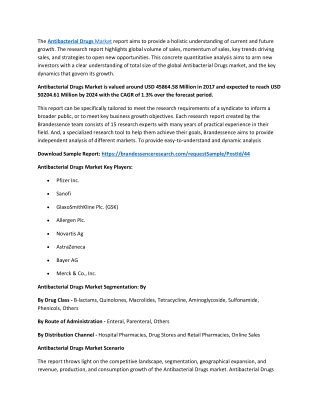Antibacterial Drugs Market