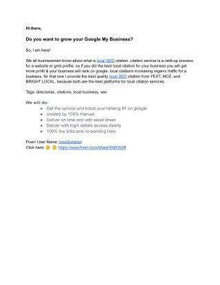 I will do monthly 1300 local citations for gmb ranking and local seo