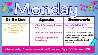 Review for Quarter #3 Quarterly Assessment