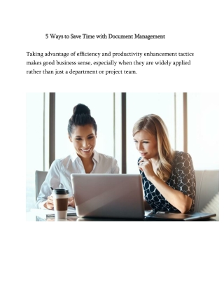 5 Ways to Save Time with Document Management