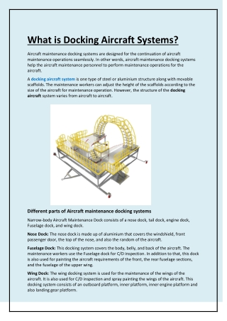 What is Docking Aircraft Systems