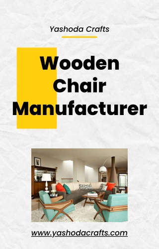 4. Wooden Chair Manufacturer