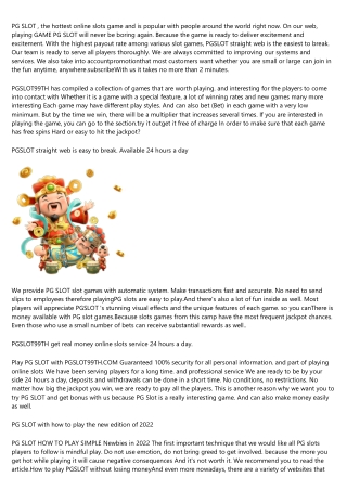 Pg slot, the best direct website Easy to break, get real money.