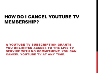 How do I cancel YouTube TV Membership?