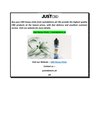 Cbd Honey Sticks  Justcbdstore.uk