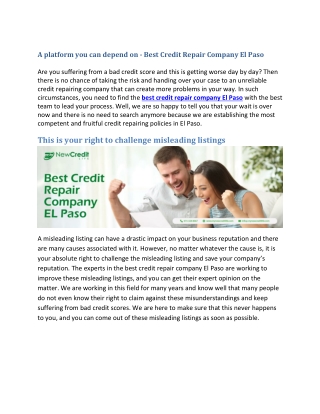 A platform you can depend on - Best Credit Repair Company El Paso-converted