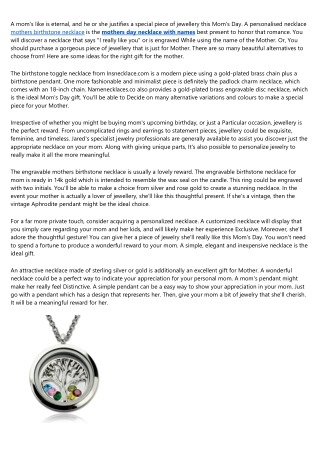 The Pros and Cons of birthstone necklace for mom
