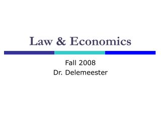 Law &amp; Economics