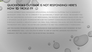 Complete guide to fix QuickBooks Outlook Is Not Responding issue