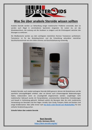 Was Sie über anabole Steroide wissen sollten
