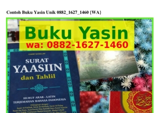 Contoh Buku Yasin Unik Ô882•I62ᜪ•Iㄐ6Ô{WhatsApp}