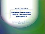 National Community Literacy Leadership Conference