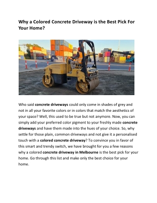 Concrete driveway in Melbourne