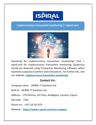cryptocurrency transaction monitoring | I-spiral.com