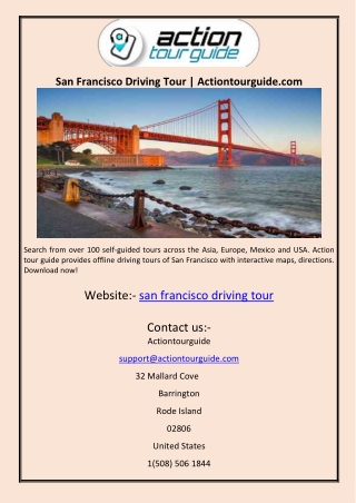 San Francisco Driving Tour | Actiontourguide.com