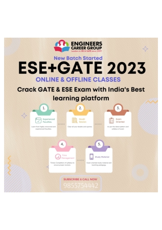 Best GATE Coaching In Chandigarh  Engineers Career Group