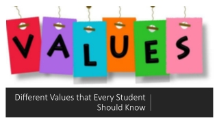 Different Values that Every Student Should Know