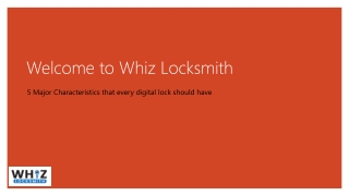 Welcome to Whiz Locksmith