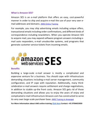 What is Amazon SES - Visualpath