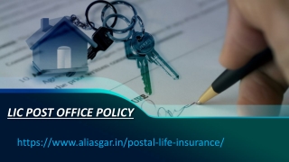 Acquire The Best Post Office Insurance ( PLI ) Policy At Aliasgar