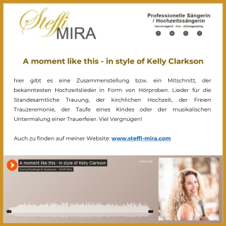 A moment like this - in style of Kelly Clarkson - Steffi Mira