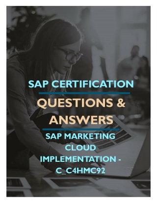 SAP Certification  SAP MARKETING CLOUD IMPLEMENTATION - C_C4HMC92 Syllabus & Questions Answers