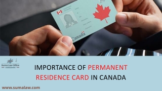 Importance Of Permanent residence in Canada