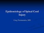 Epidemiology of Spinal Cord Injury