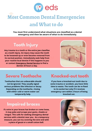 Most Common Dental Emergencies and What to do