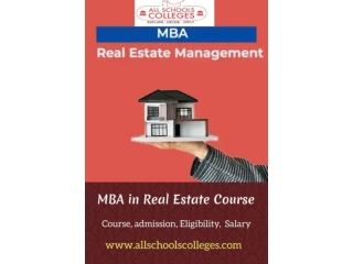 MBA in Real Estate Course 2022