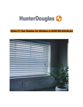 QUALITY Sun Shades for Window in INDIA | Hunterdouglas