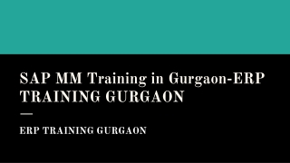SAP MM Training in Gurgaon