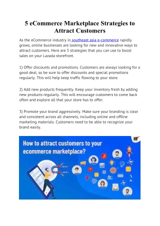 5 eCommerce Marketplace Strategies to Attract Customers