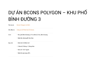 Bcons Polygon An Bình 8ᵗʰ - Dự án căn hộ liền kề PVĐ Thủ Đức