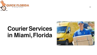 Miami Beach Courier services