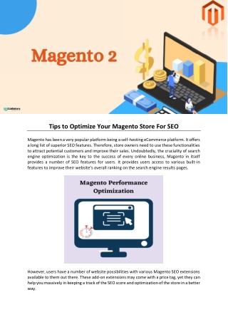 Tips to Optimize Your Magento Store For SEO