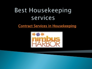 Best Housekeeping services  Nimbusharbor