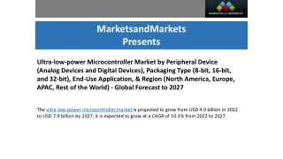 Ultra-low-power Microcontroller Market  by  Size , Share Global Forecast to 2027