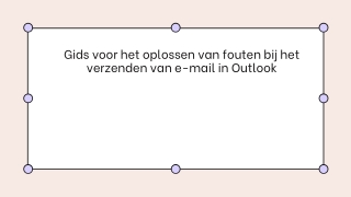 Gids voor het oplossen van fouten bij het verzenden van e-mail in Outlook
