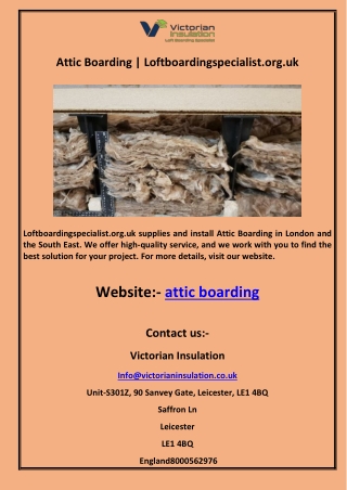 Attic Boarding | Loftboardingspecialist.org.uk