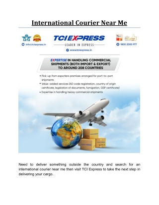 International Courier Near Me