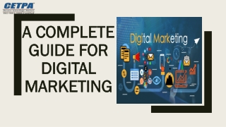 A Complete guide for Digital marketing