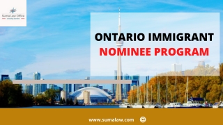 Overview of the Ontario Immigrant Nominee Program