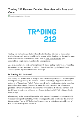 fxreviews.best-Trading 212 Review Detailed Overview with Pros and Cons