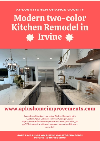 Modern two-color Kitchen Remodel in Irvine