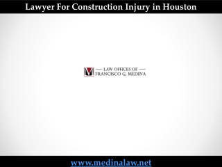 Lawyer For Construction Injury in Houston