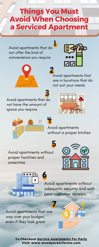Things You Must Avoid When Choosing a Serviced Apartment
